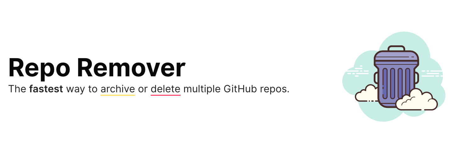 RepoRemover - 归档或删除多个GitHub仓库的最快方法
