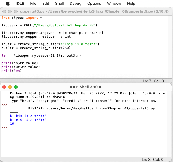 图9-1. 我们的Python程序在IDLE IDE中运行