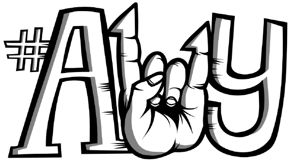 #a11y 标签，其中的数字 1 被一个做摇滚手势的拳头替代。