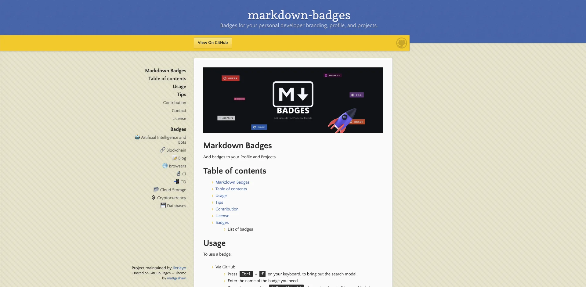 markdown-badges