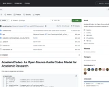 AcademiCodec: 开源音频编解码模型助力学术研究