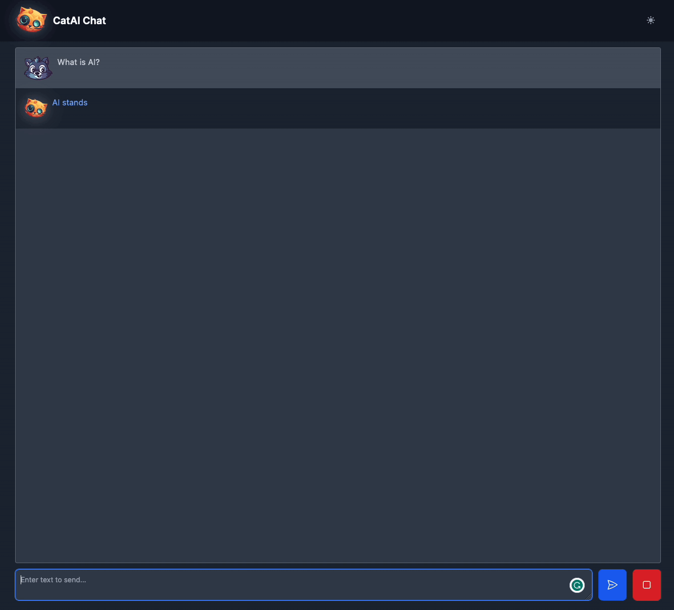 CatAI Chat Interface