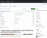 ChatGPT.Net：为.NET开发�者打造的强大ChatGPT集成库