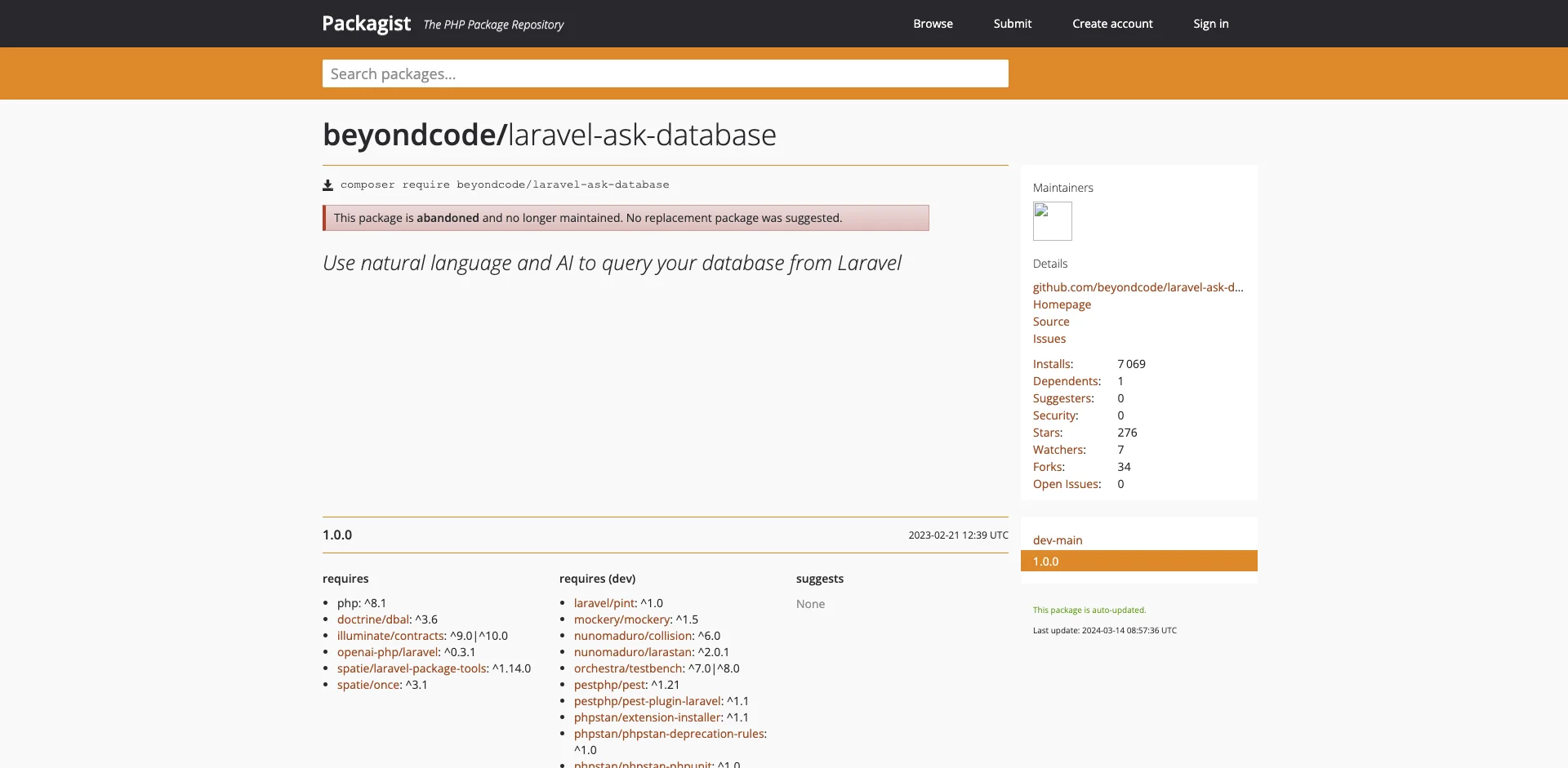 laravel-ask-database