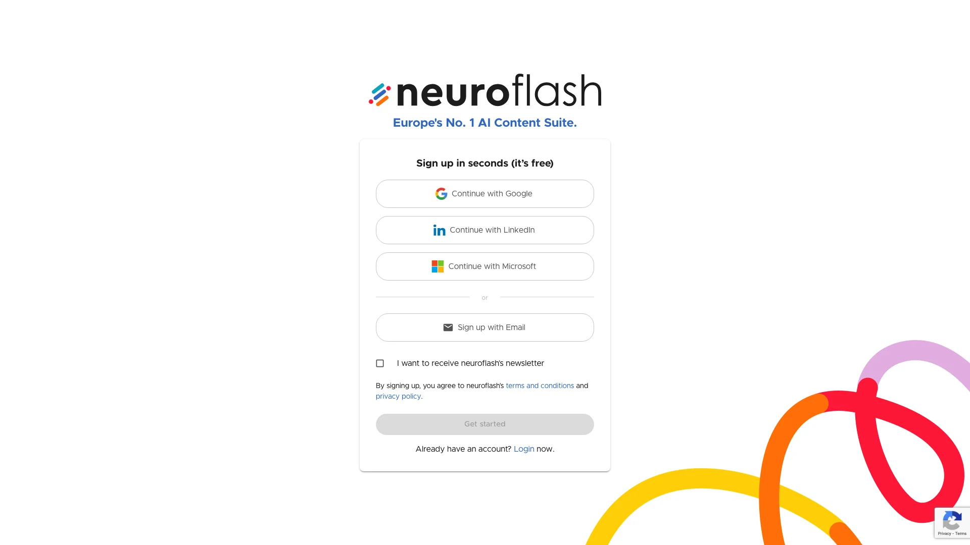 Neuroflash 应用界面