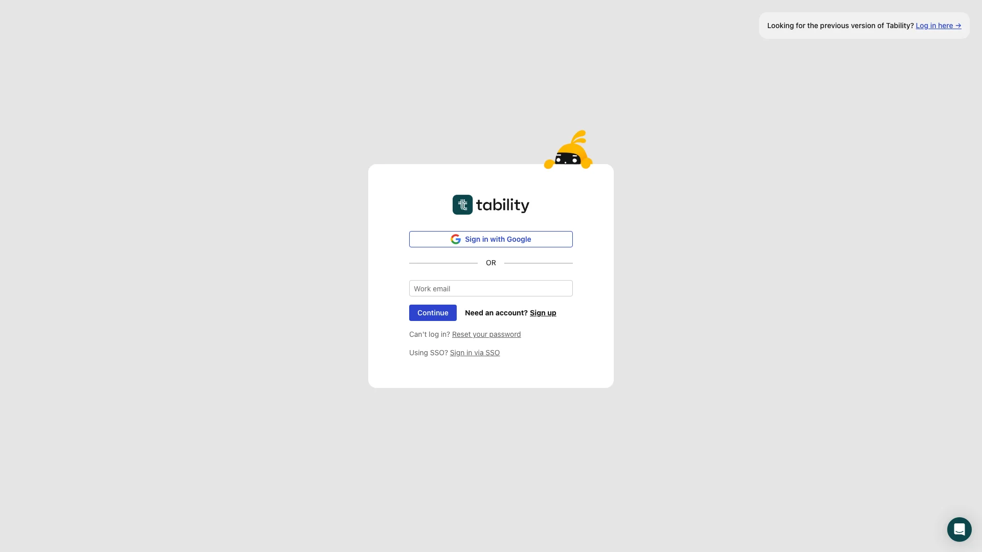 Tability项目主页截图