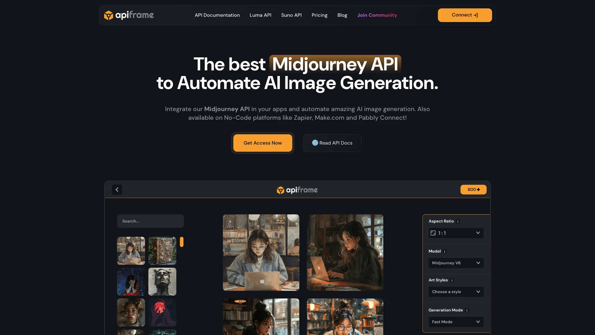 Midjourney API 项目主页