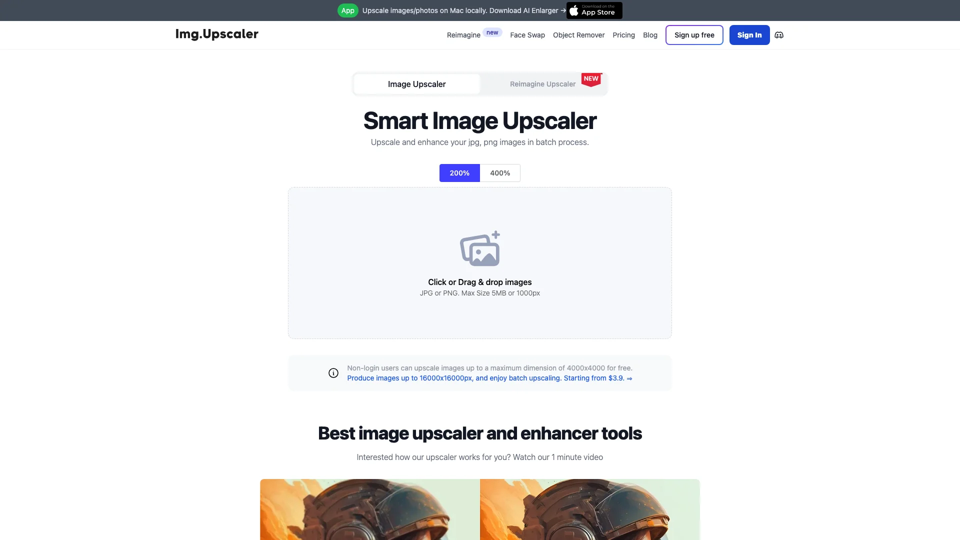 AI Image Upscaler主页截图