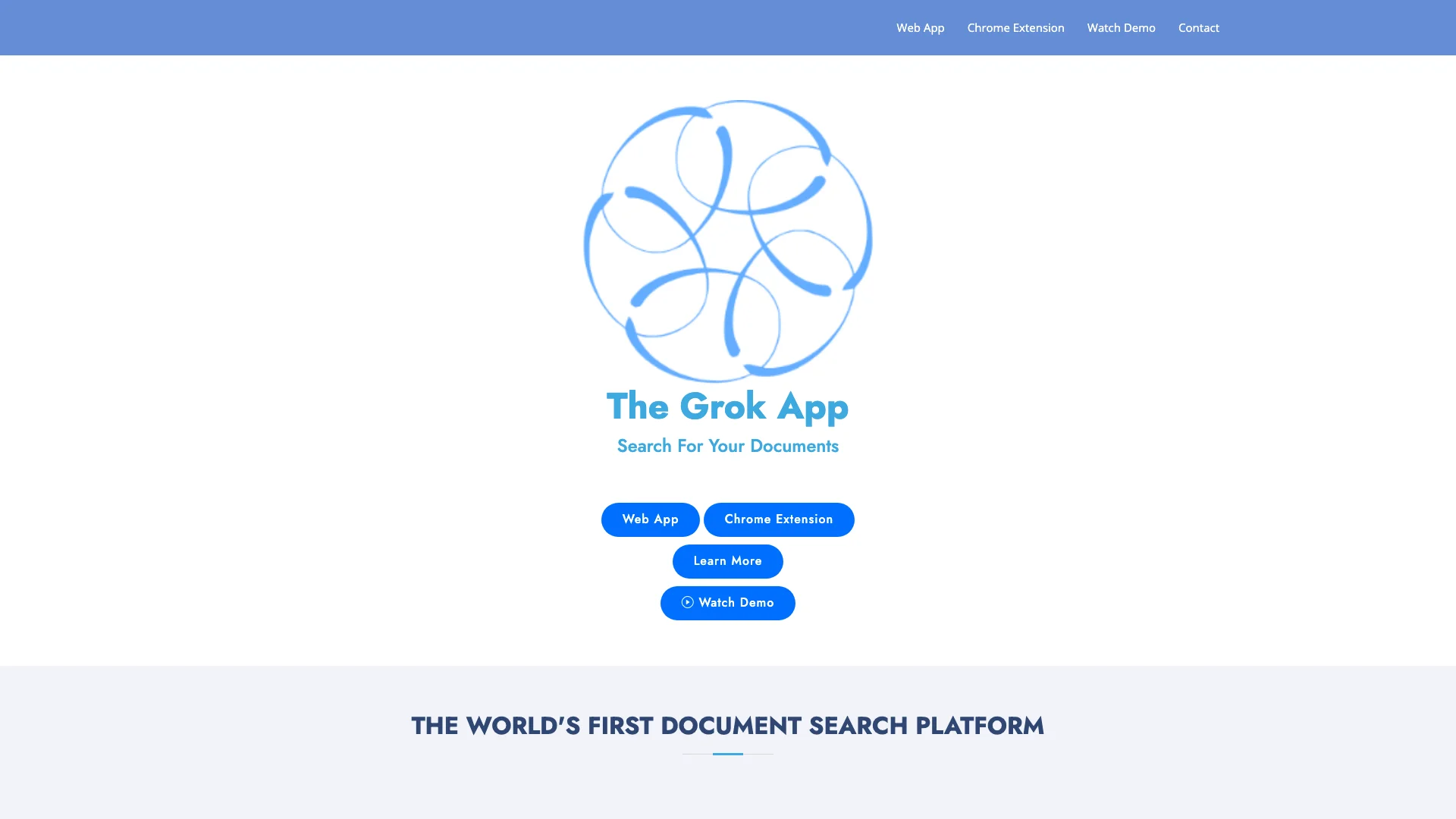 The Grok App 主页截图