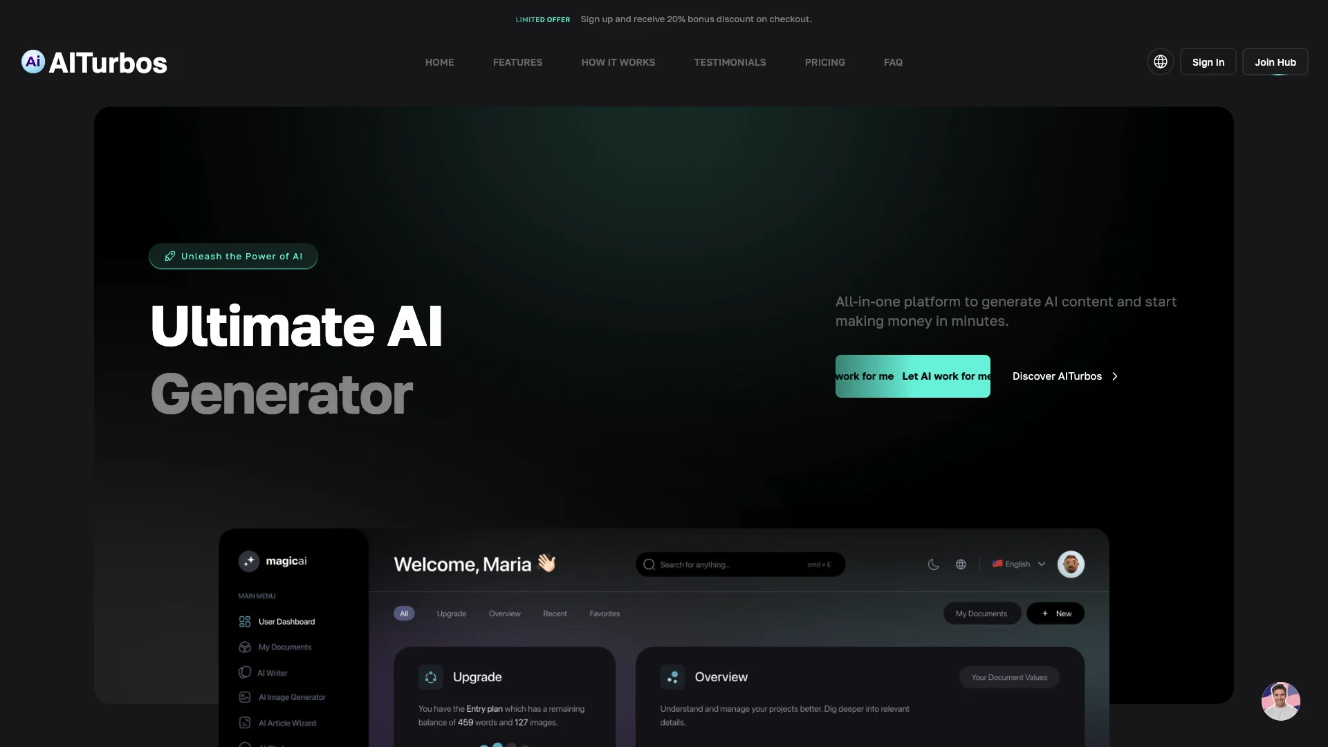 AI Assistant 主页截图