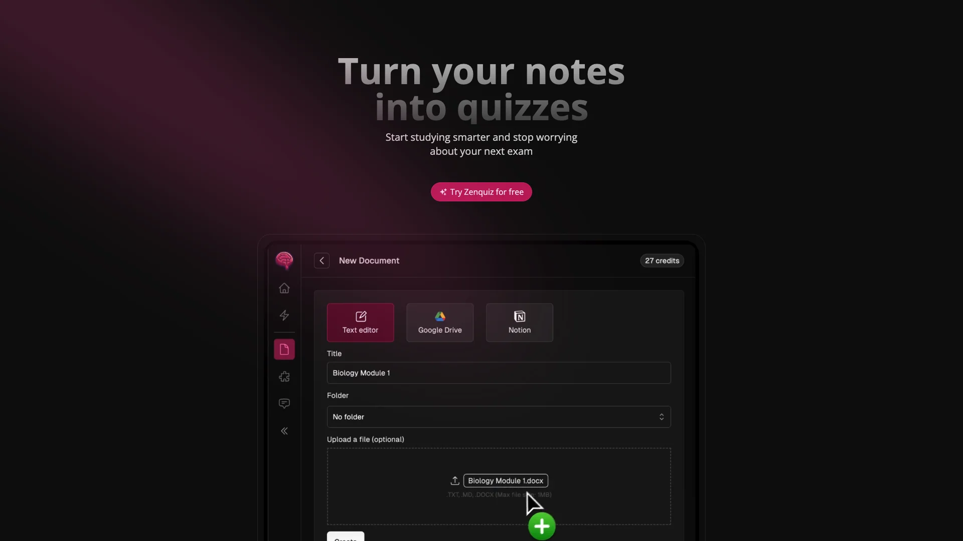 Zenquiz.app 主页截图