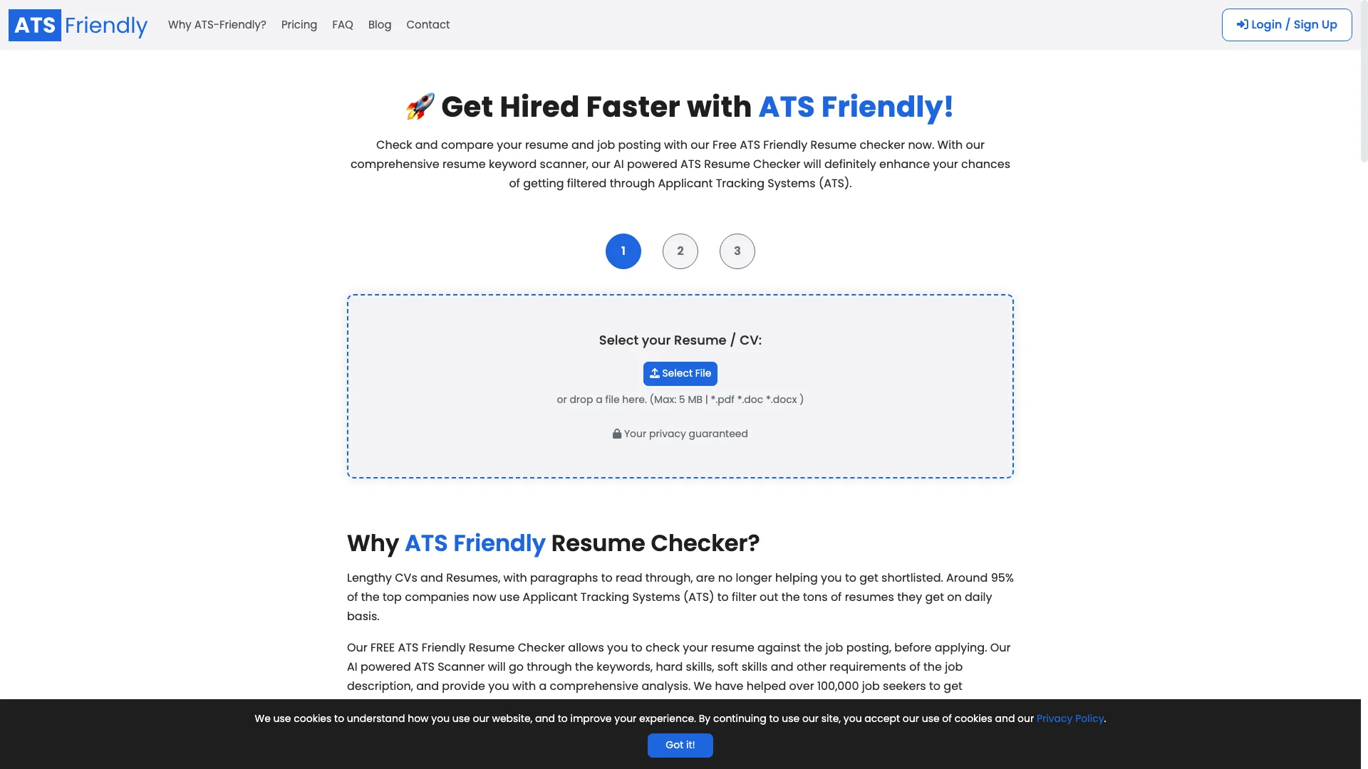 ATS Friendly Resume Checker