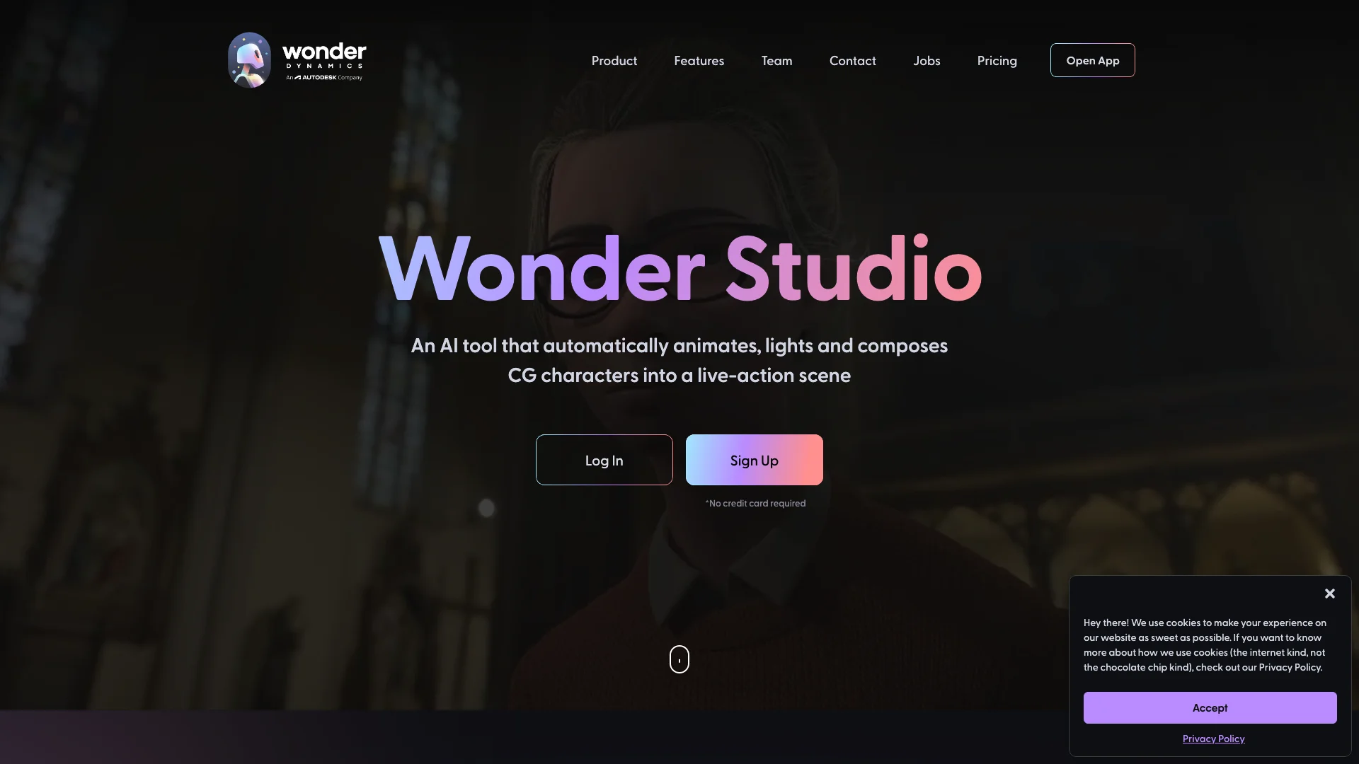 Wonder Studio主页截图