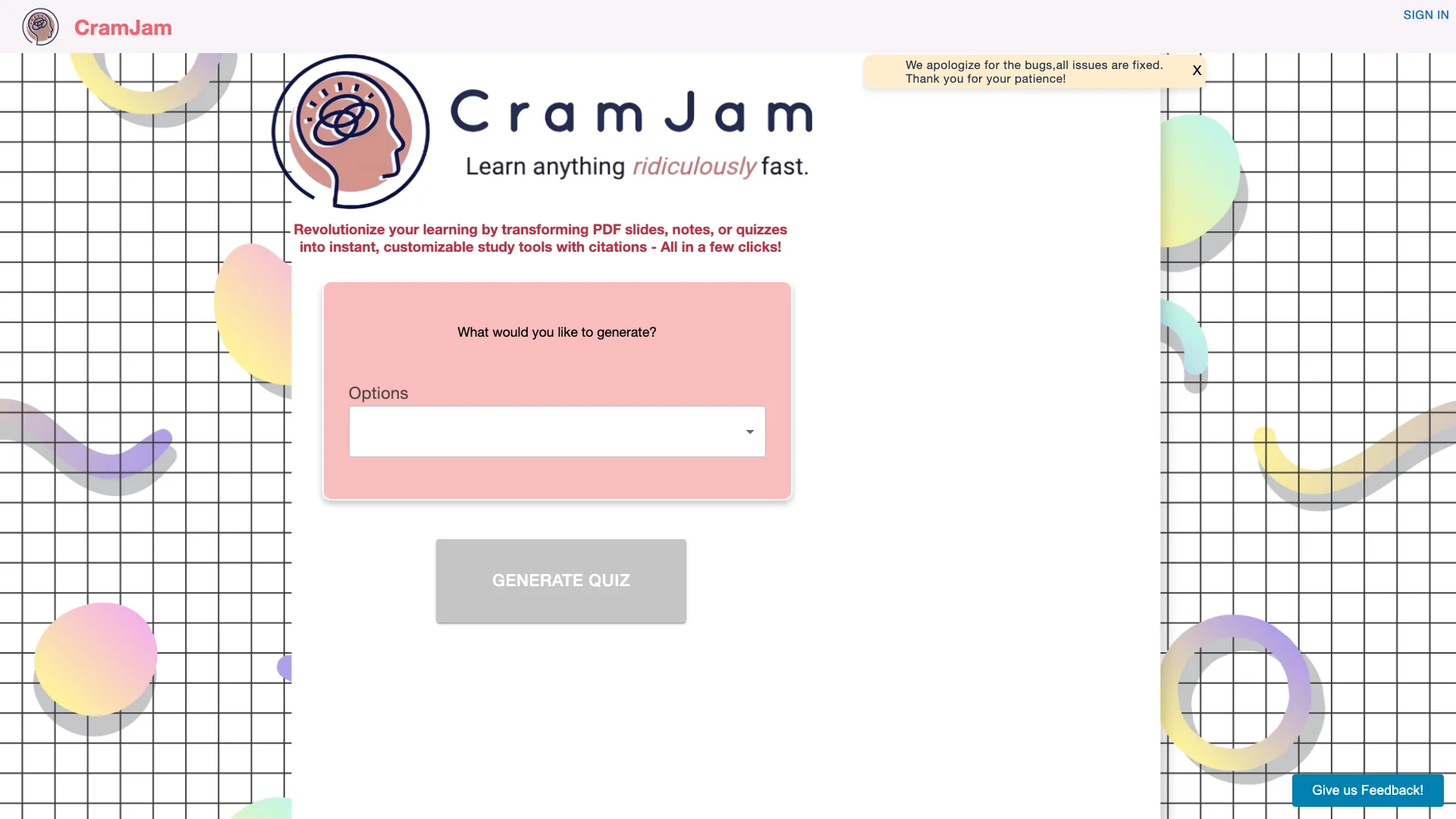 CramJam 项目主页截图