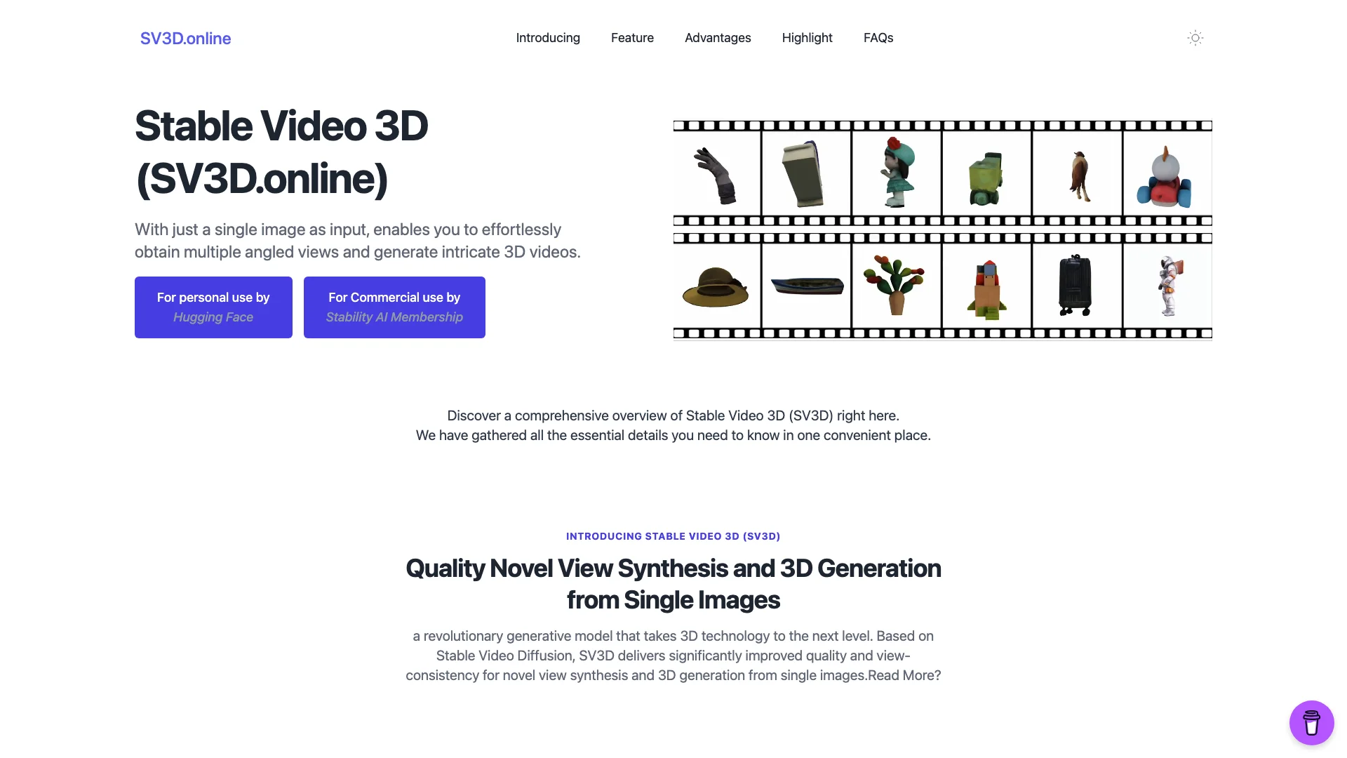 SV3D Online 主页