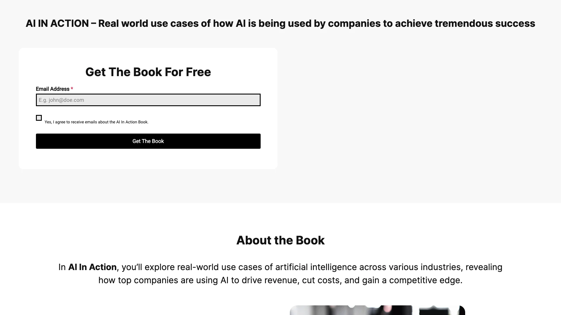 AI In Action 项目主页截图