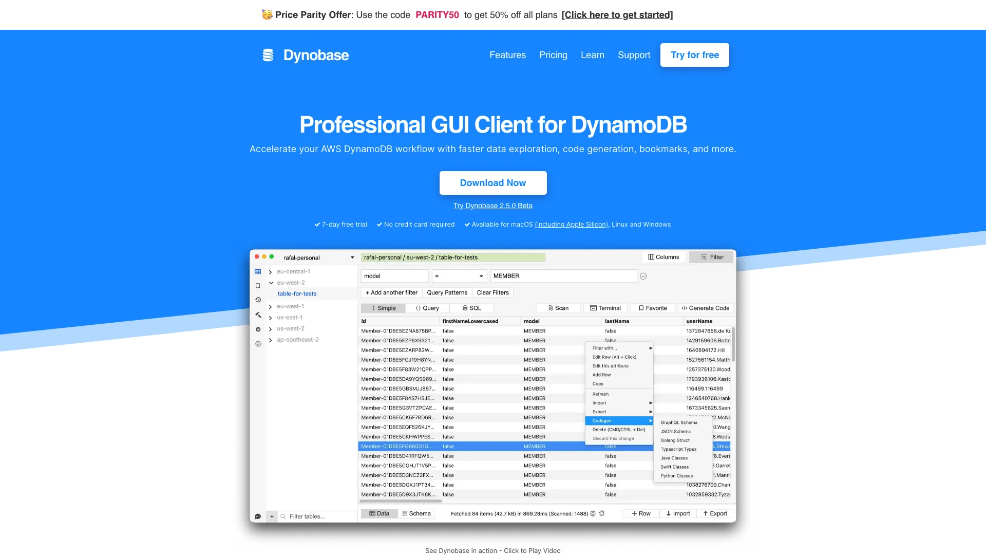 Dynobase主页截图
