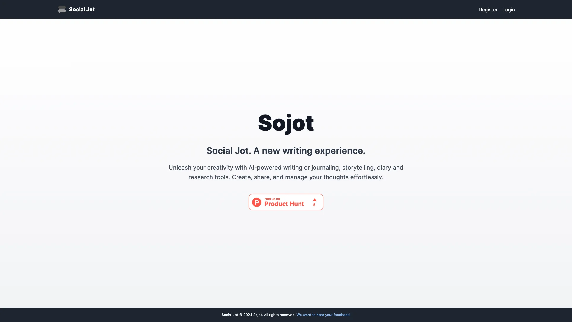 Sojot.ai 主页截图