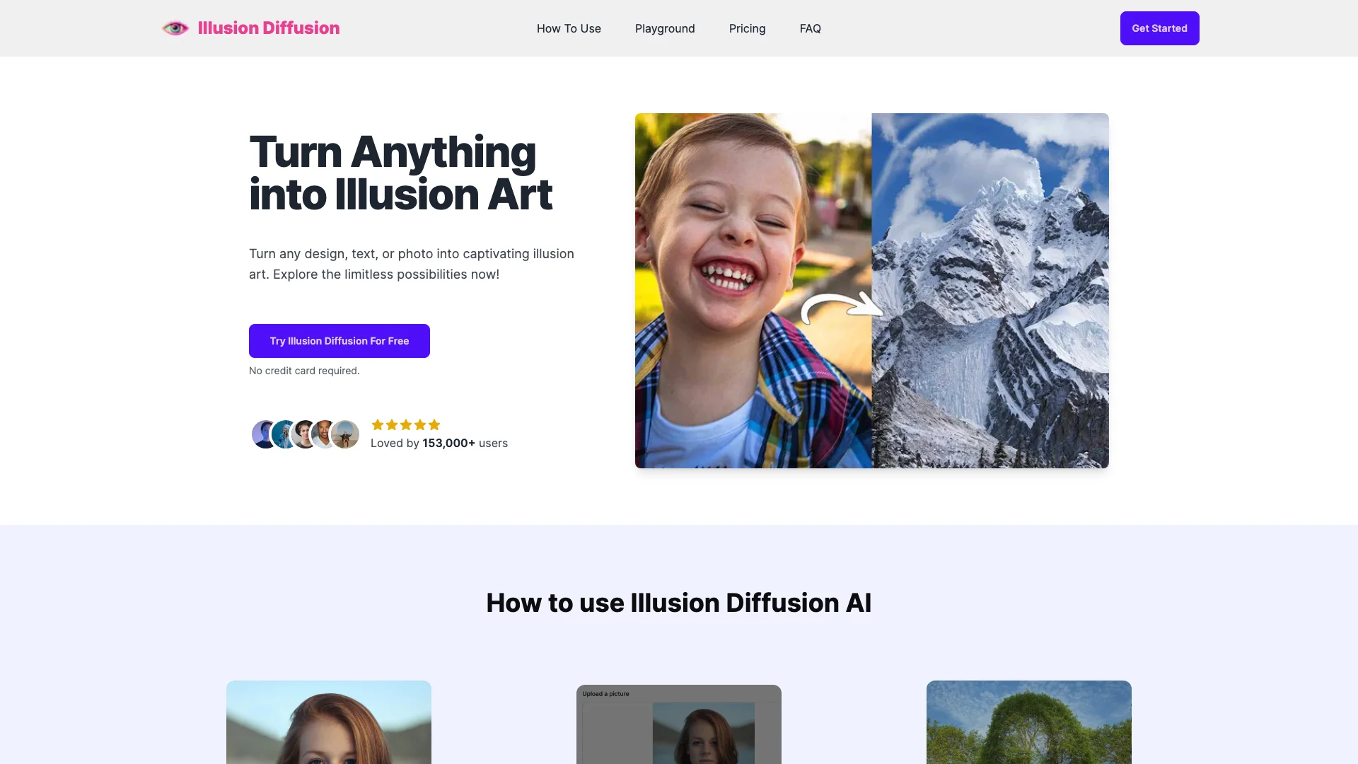 Illusion Diffusion AI 项目主页截图