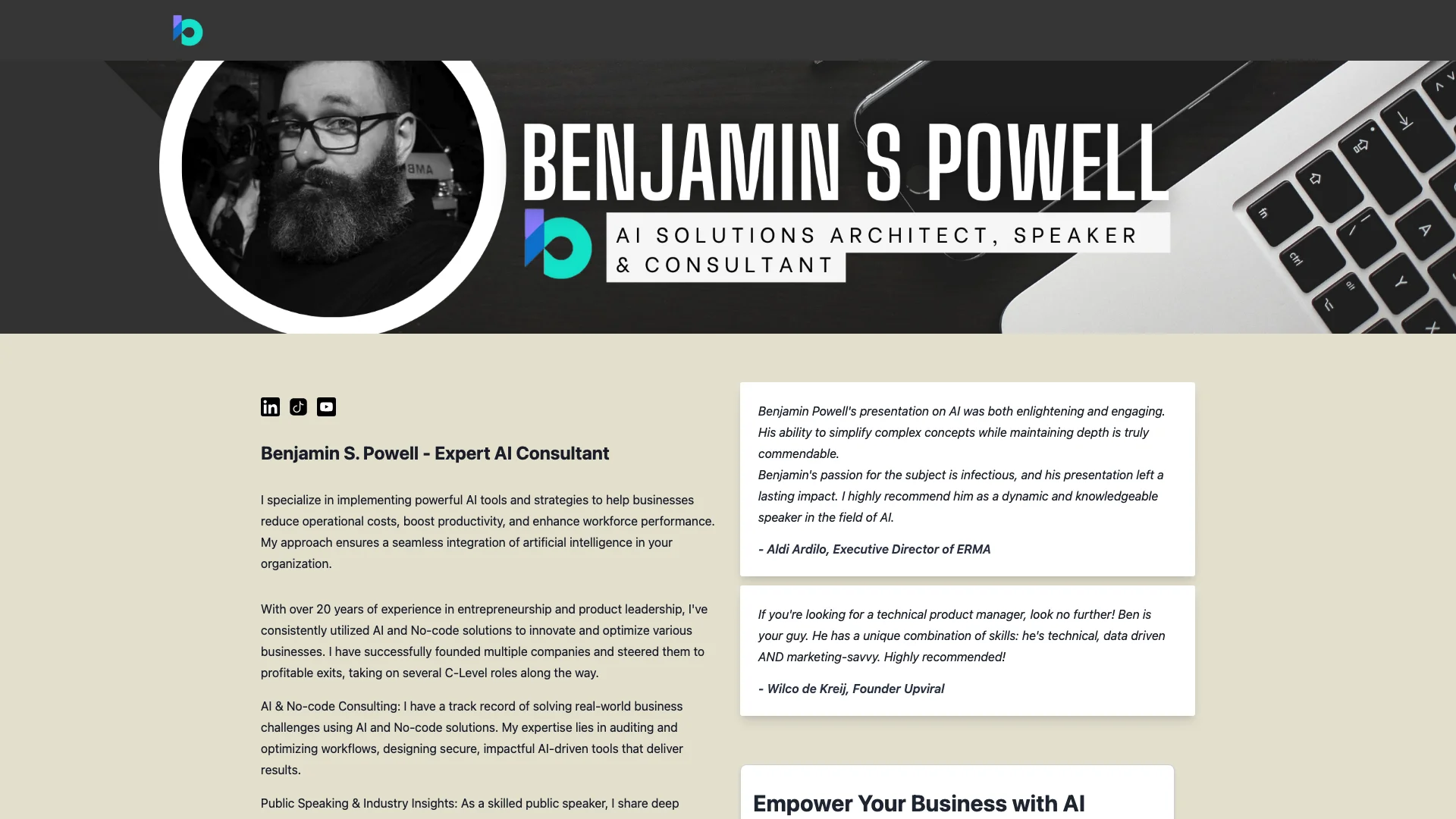 Benjamin S Powell主页截图