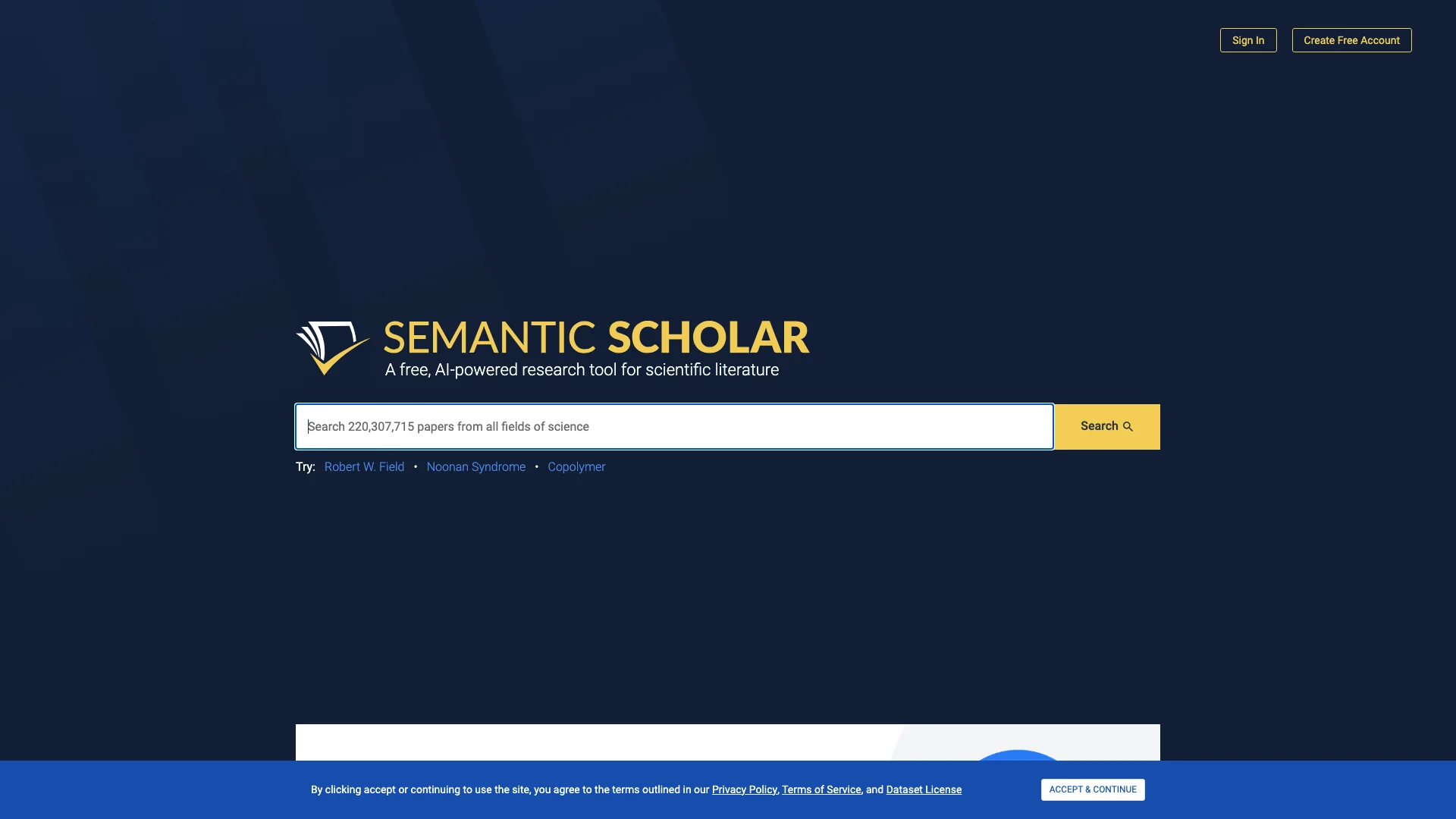 Semantic Scholar 主页