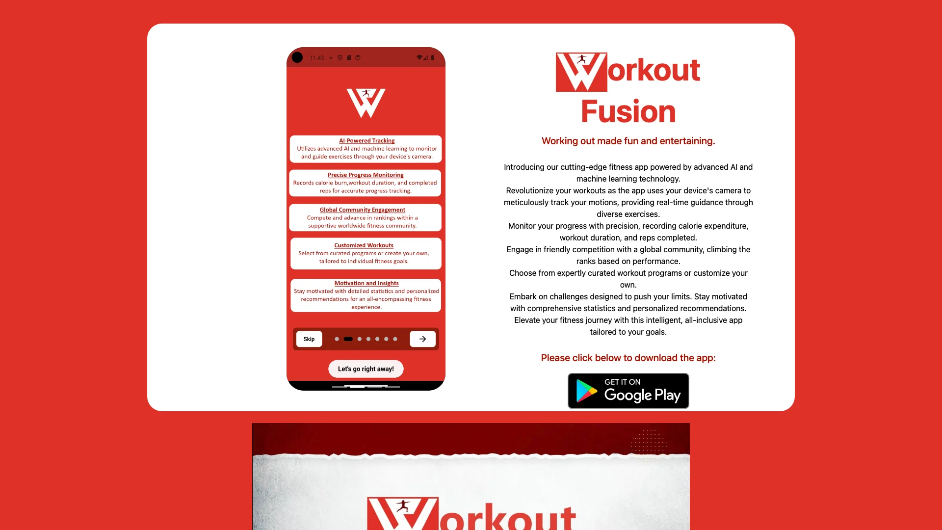 Workout Fusion 主页截图