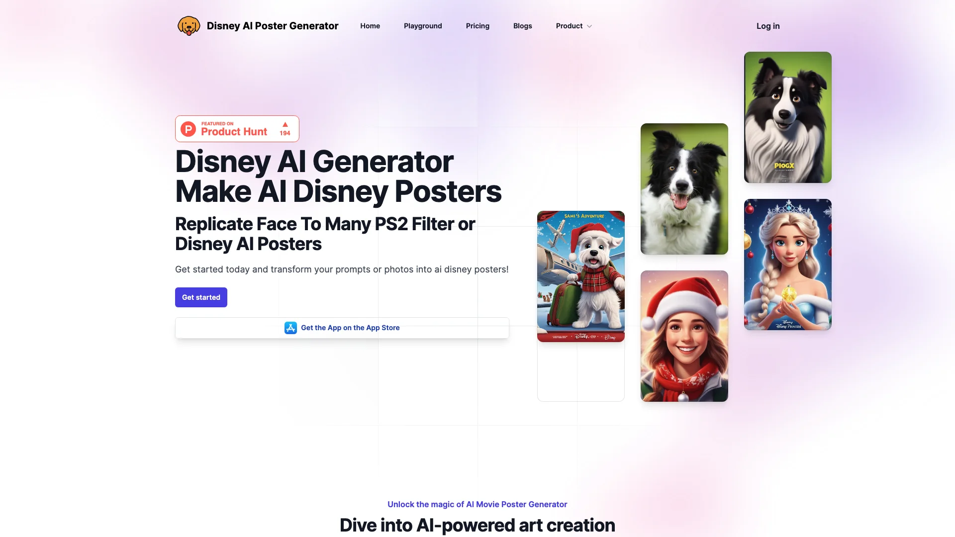 Disney AI Poster主页截图