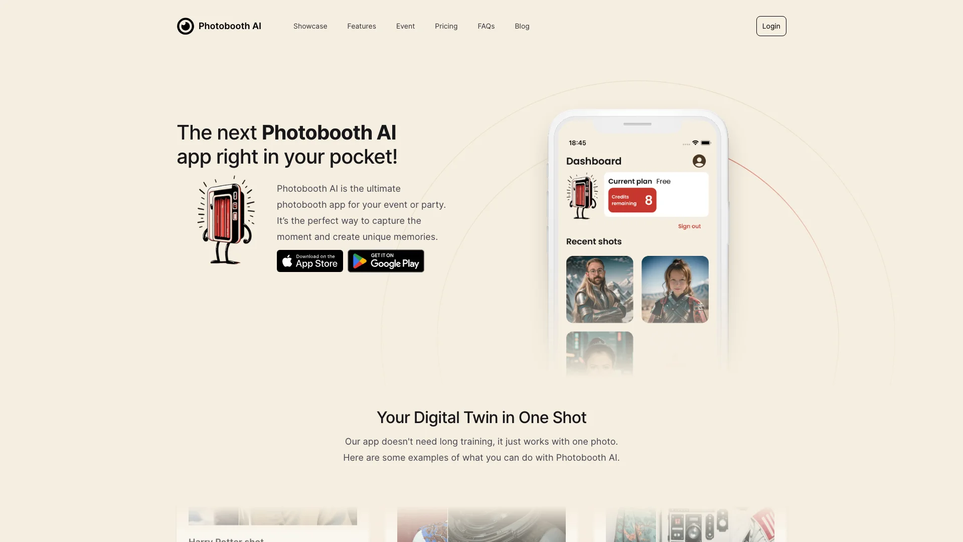 Photobooth AI 主页截图