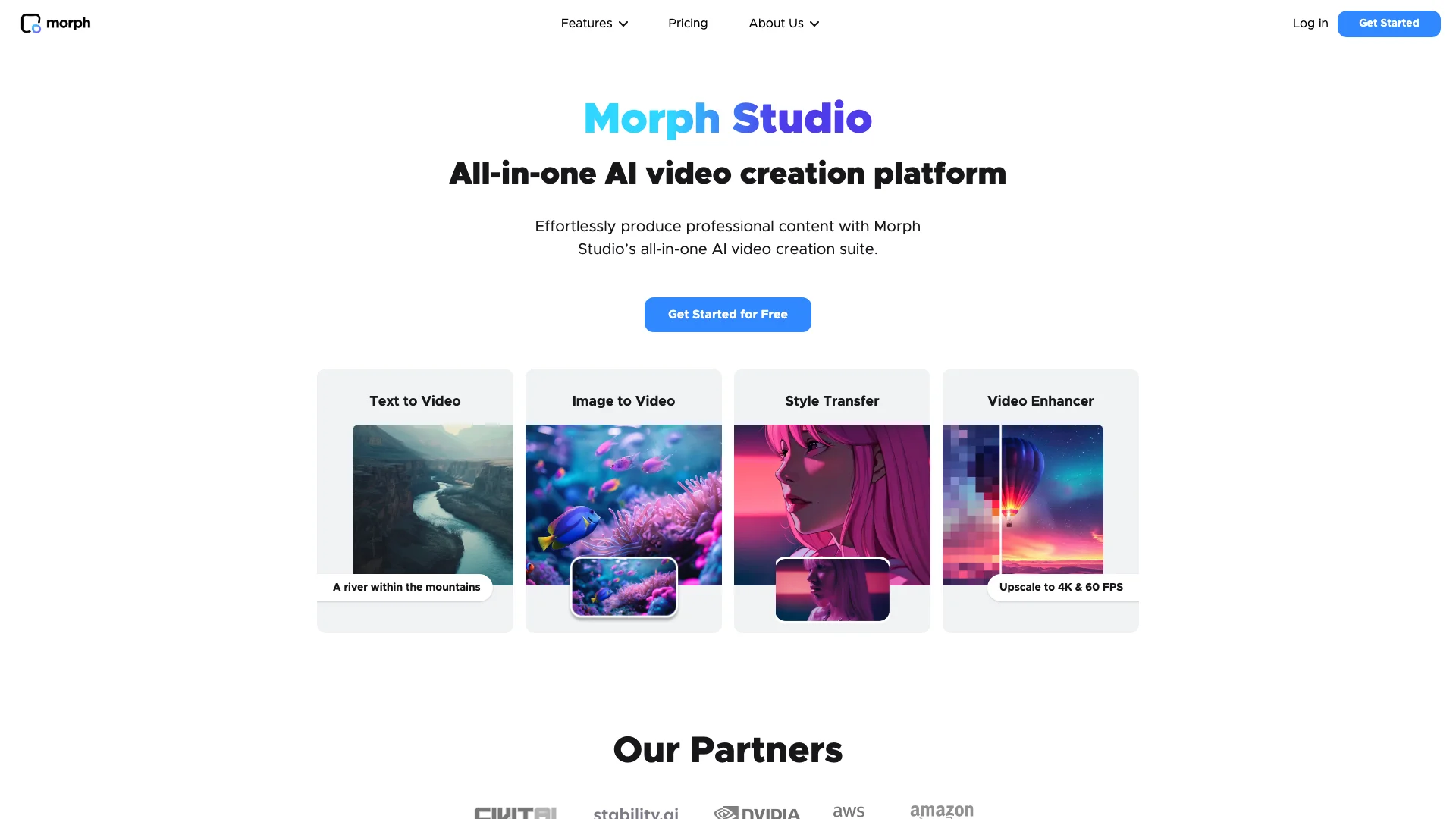 Morph Studio主页截图