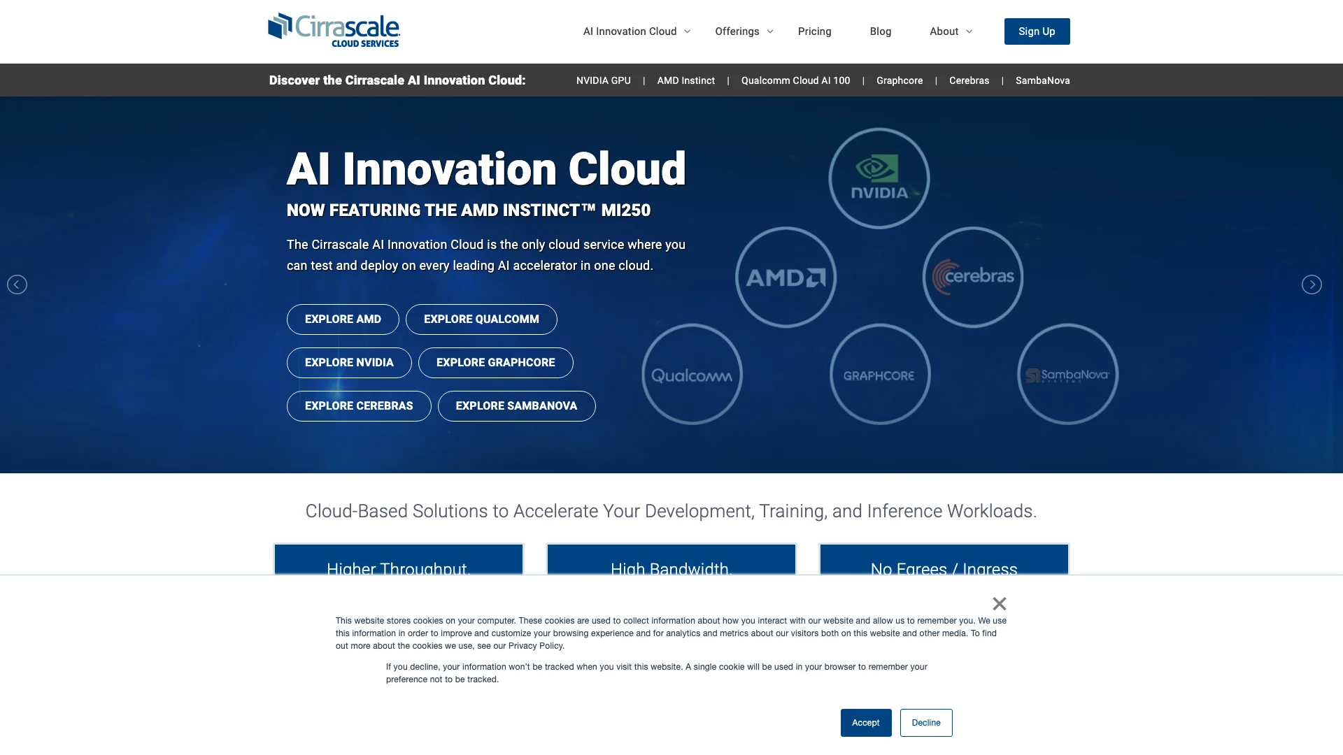 Cirrascale Cloud Services主页