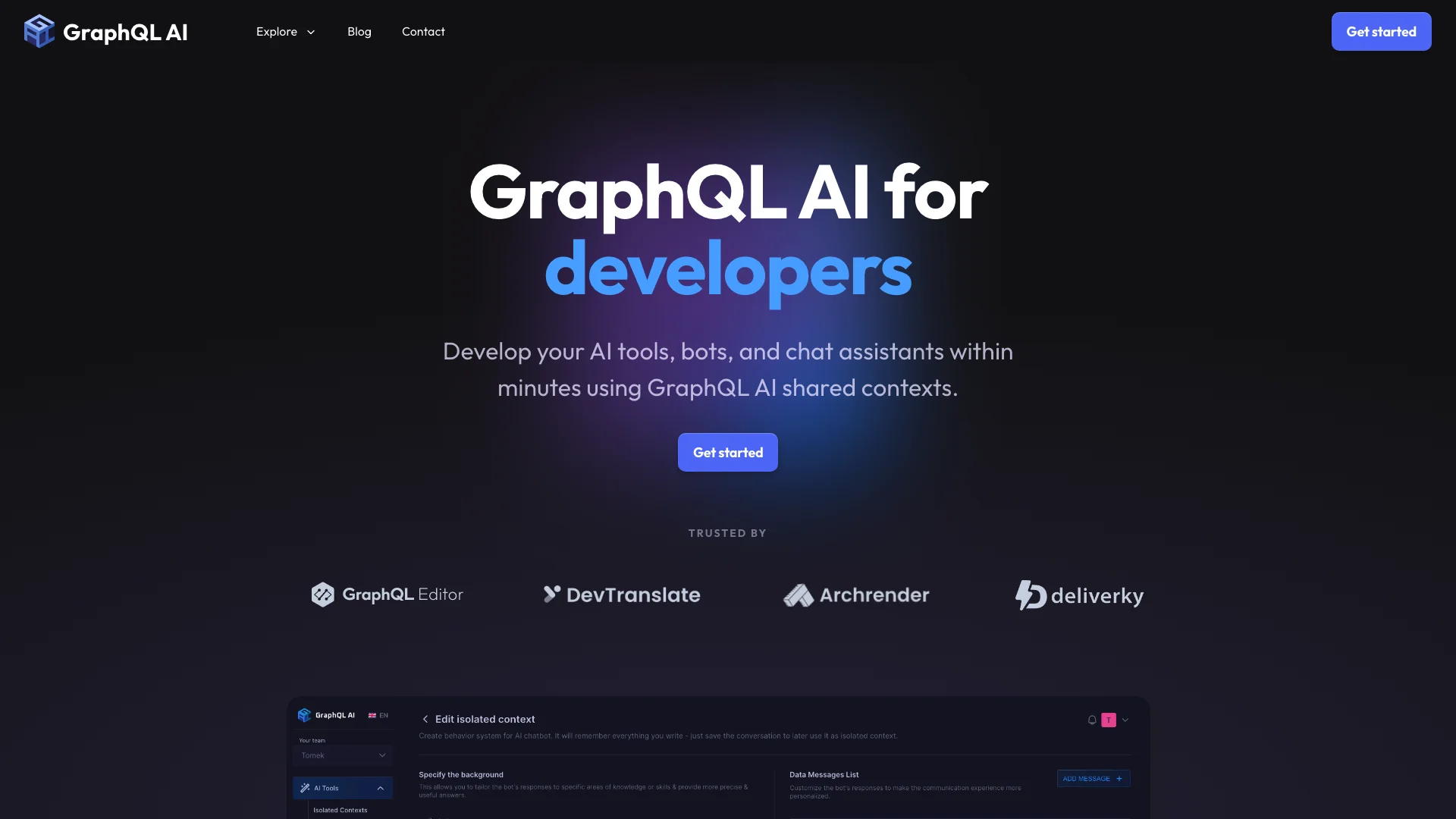 GraphQL AI for developers 主页截图