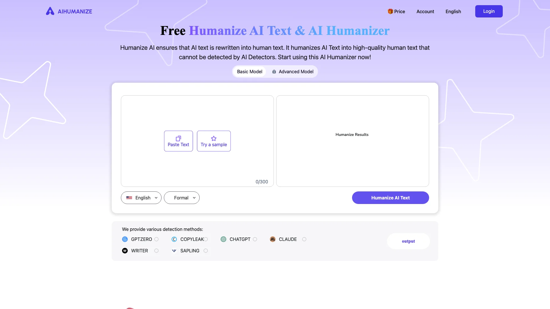 AI Humanize.IO 主页