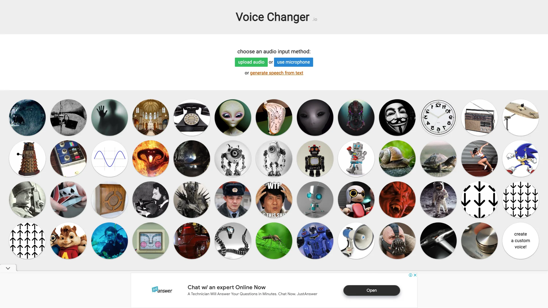 Voice Changer 主页截图