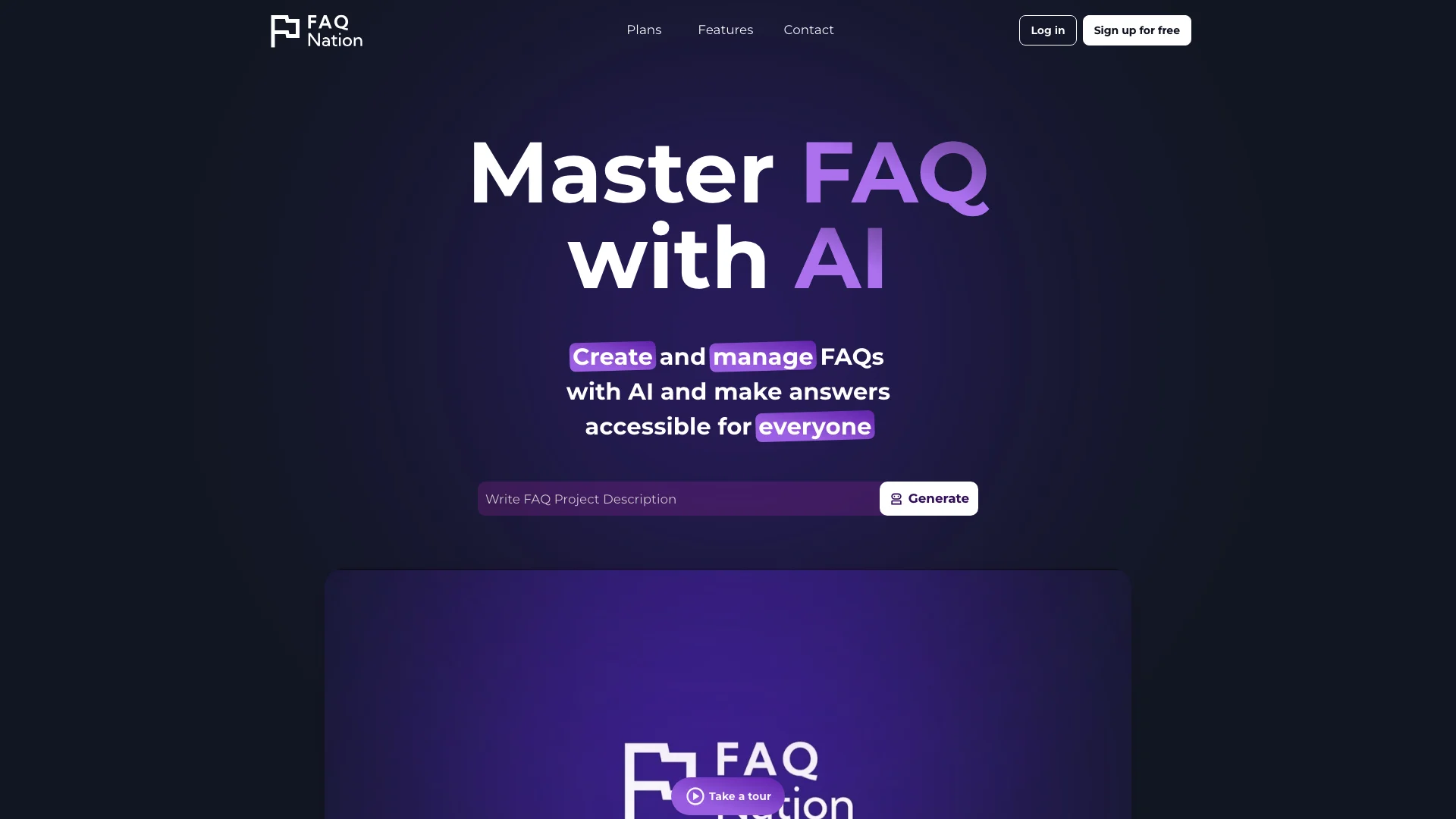 FAQ Nation 主页截图