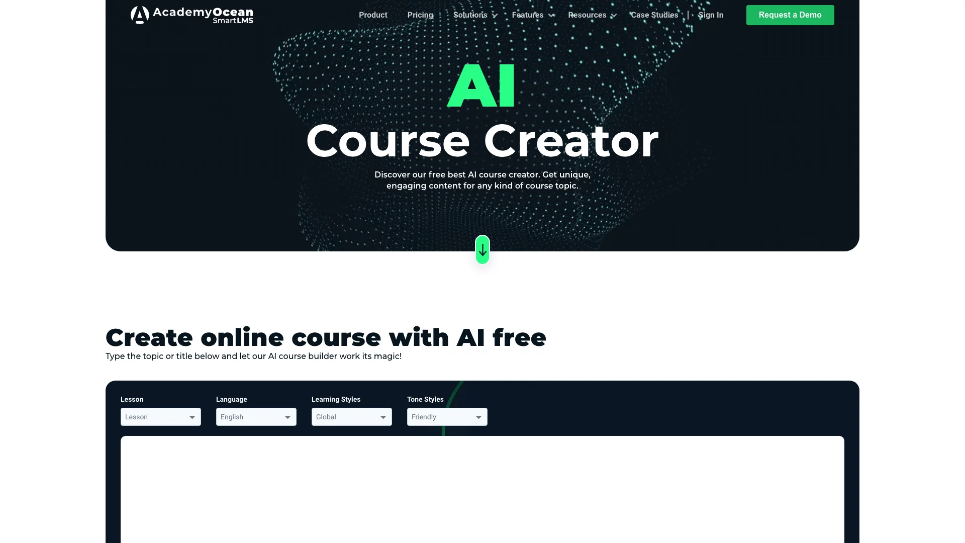 AI Course Creator主页