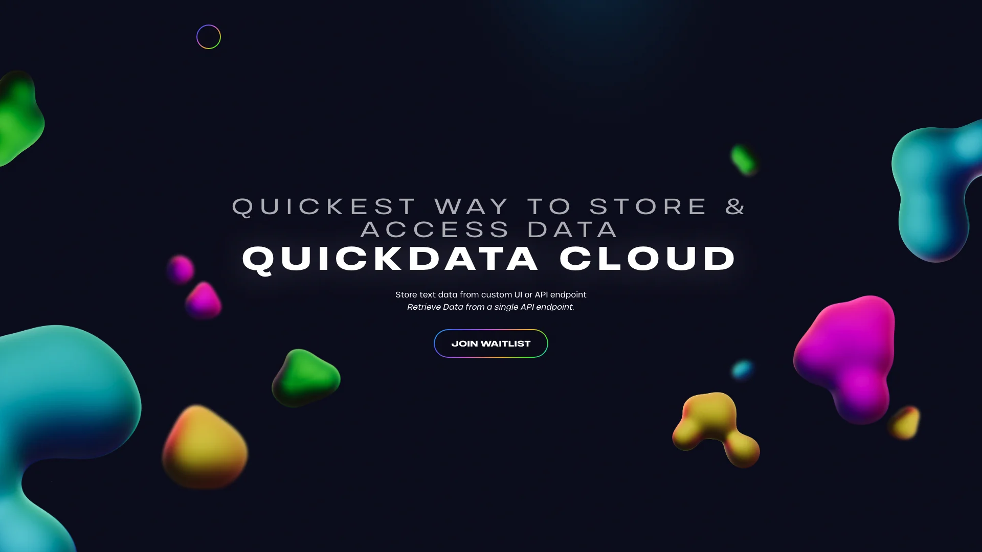 QuickData Cloud主页截图