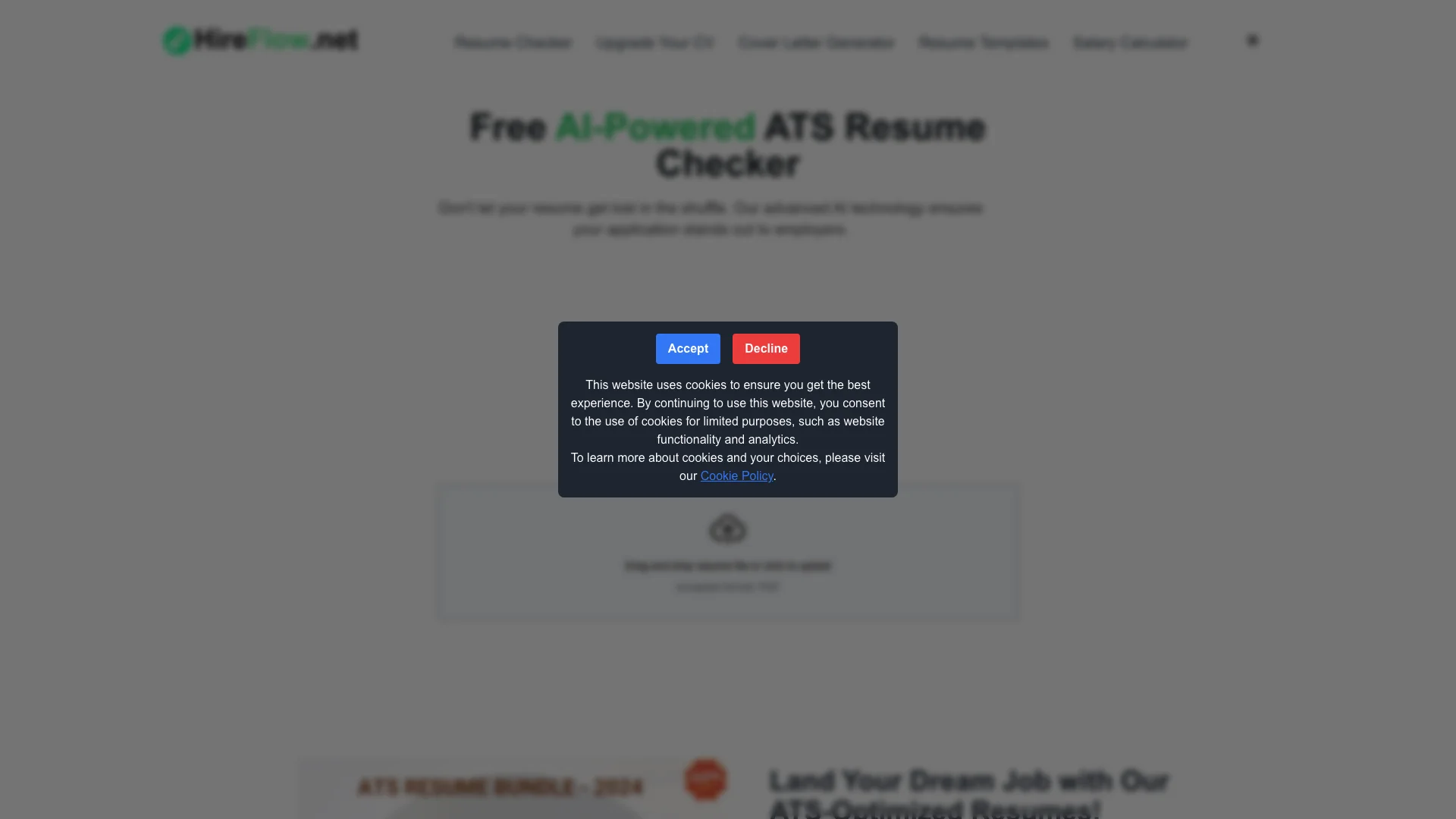 Free ATS Resume Checker主页