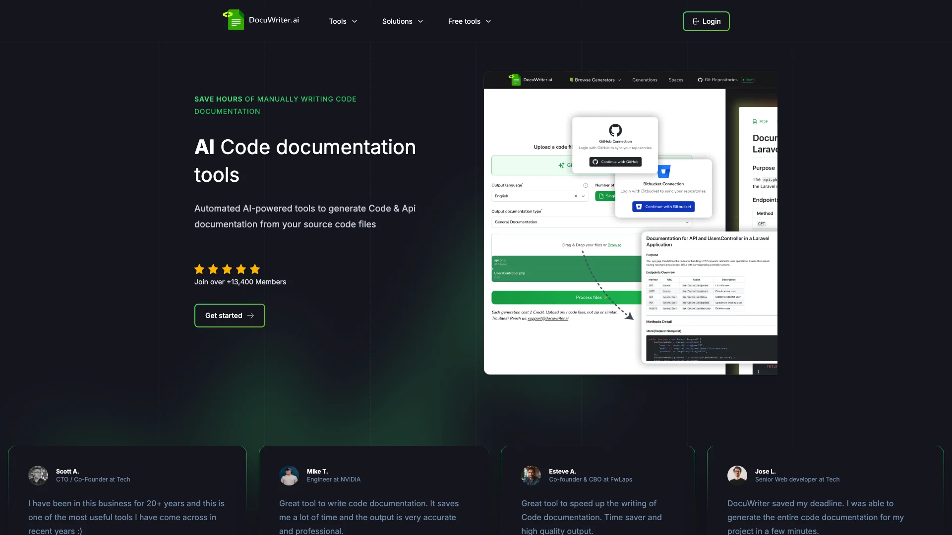 DocuWriter.ai 主页