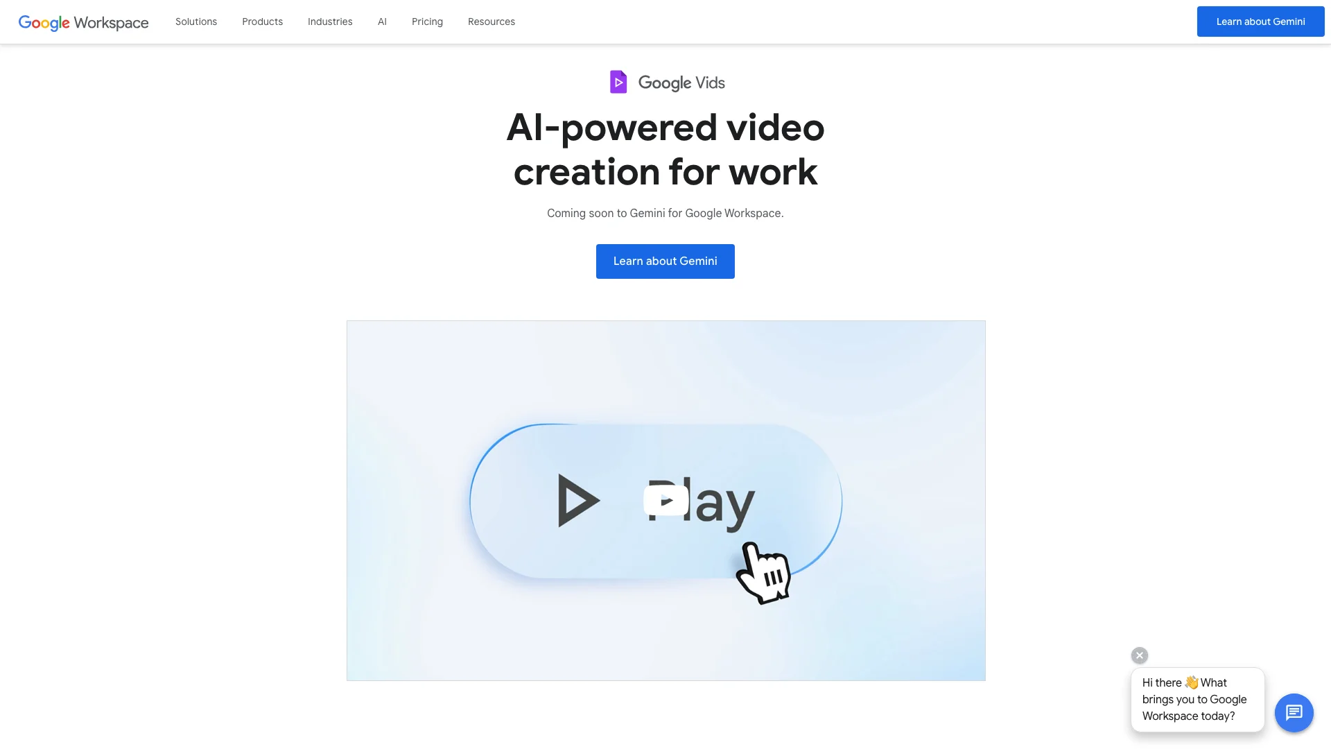 Google Vids 主页截图