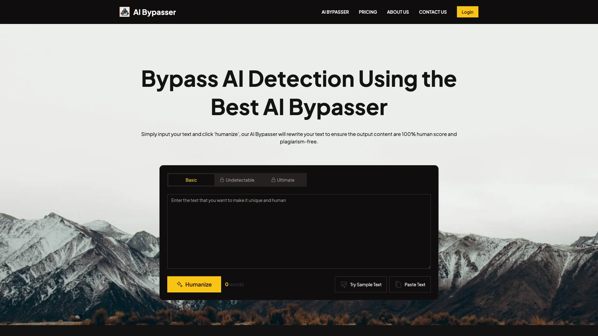 AIBypasser.pro主页截图