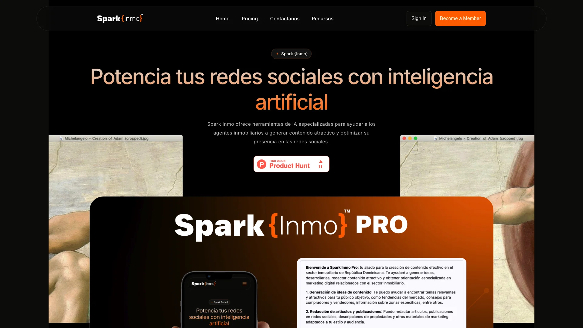 Spark Inmo 主页截图