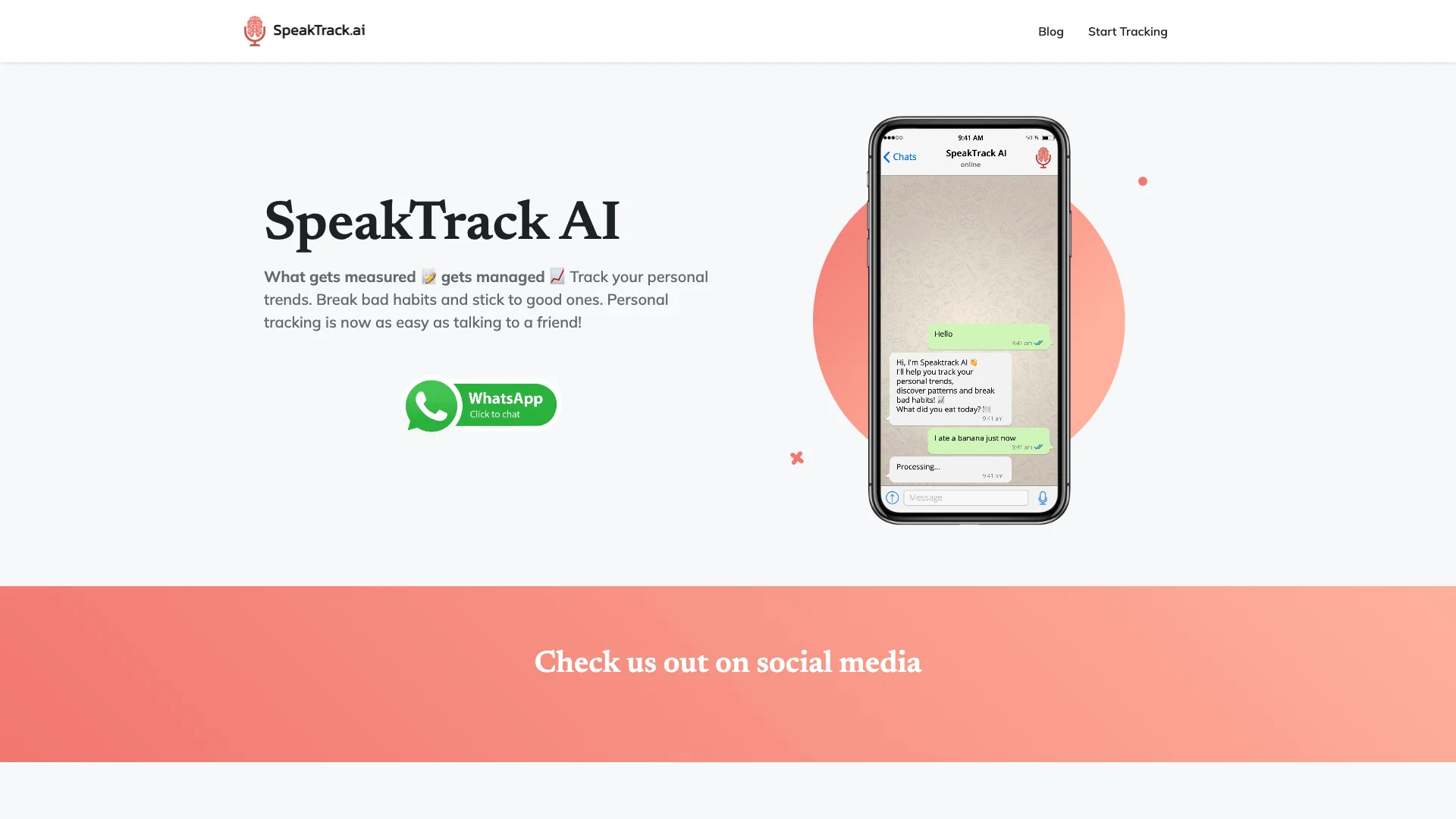 SpeakTrack AI主页截图