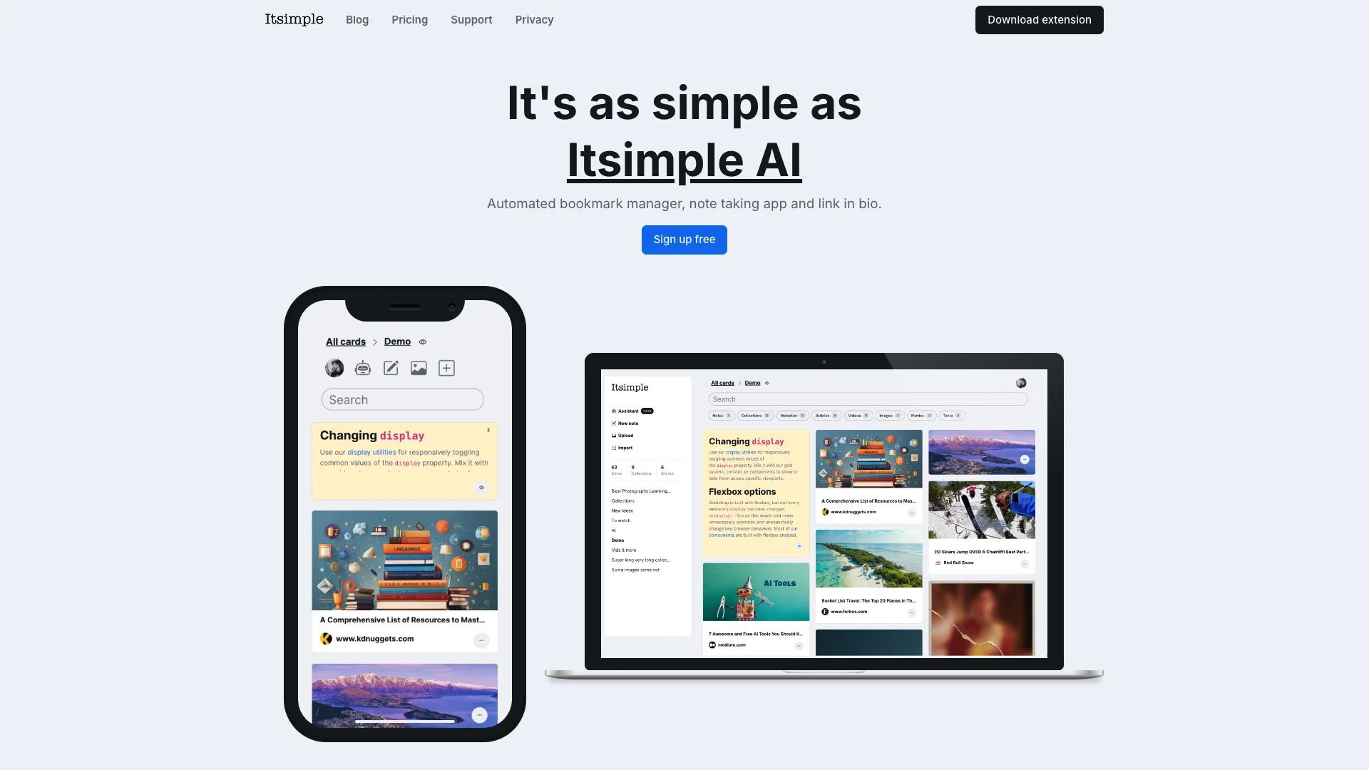 Itsimple AI 主页截图