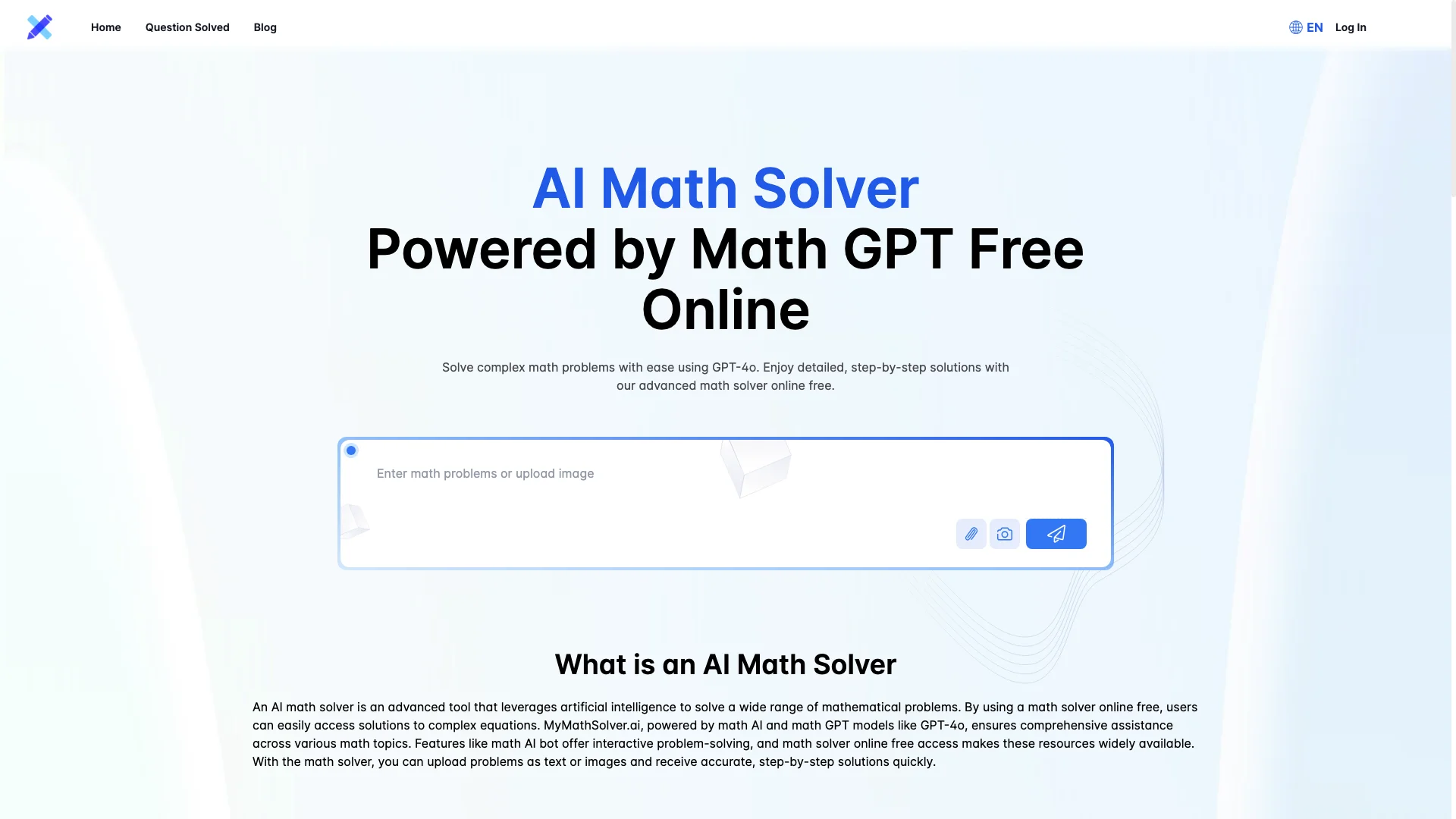 AI Math Solver主页