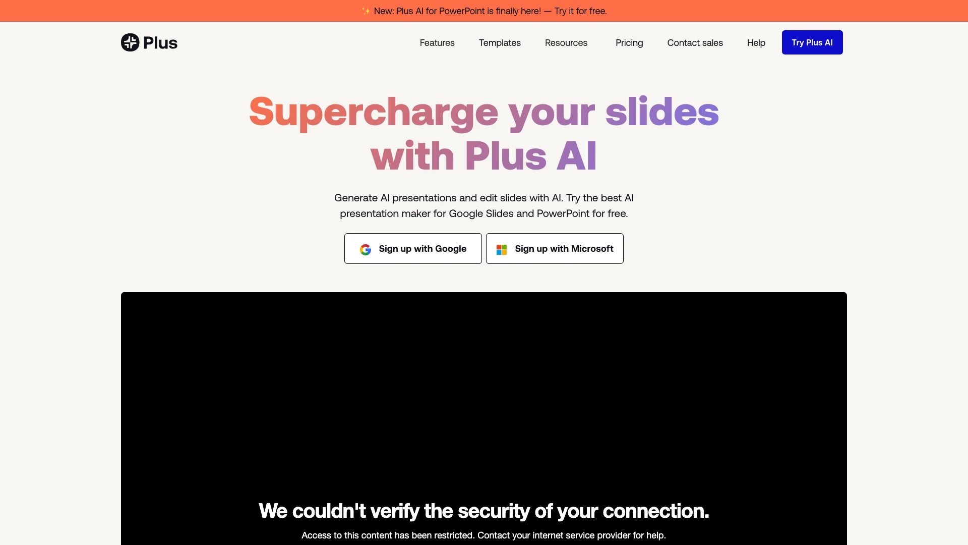 Plus AI presentation maker