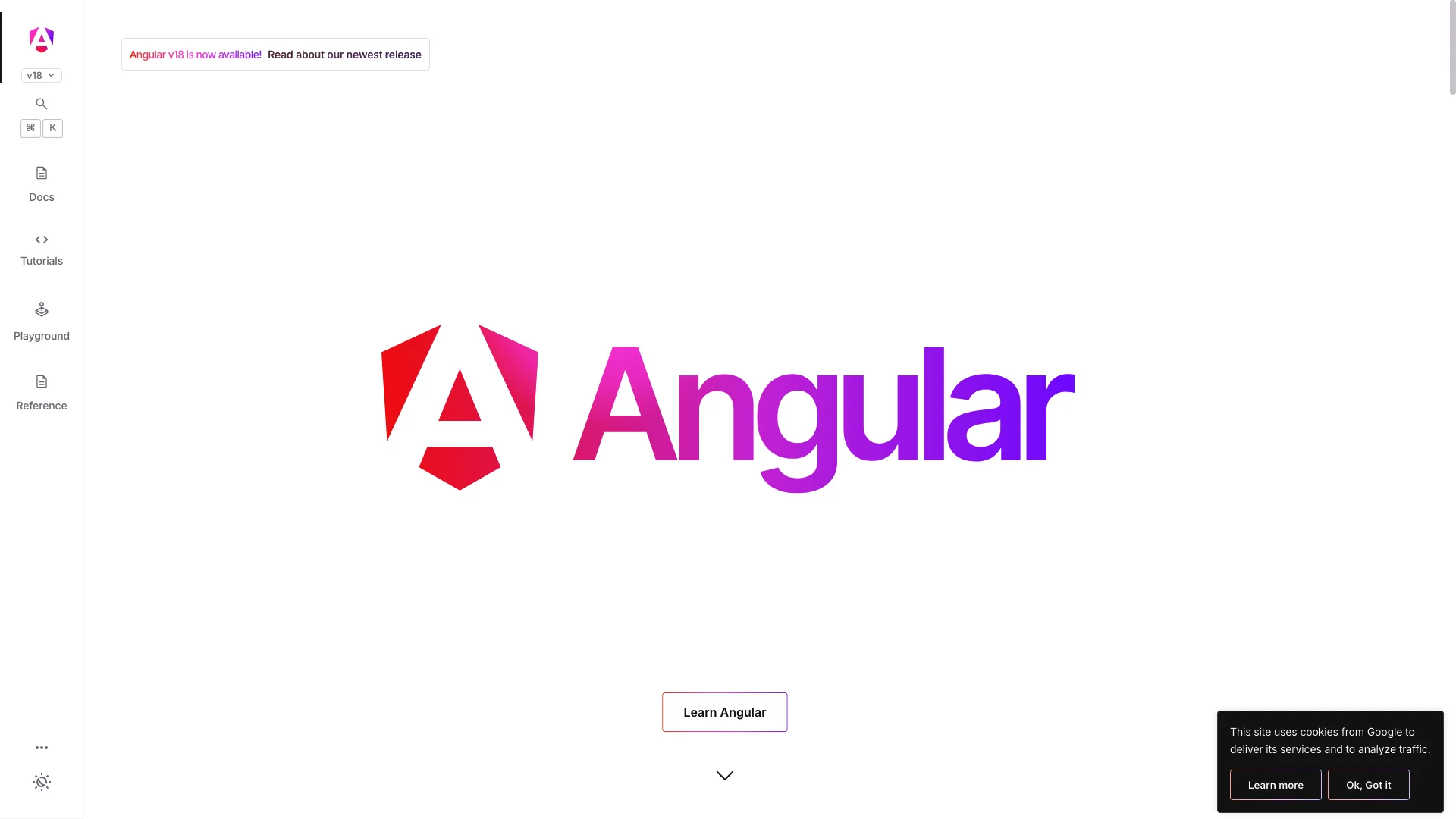 Angular主页截图