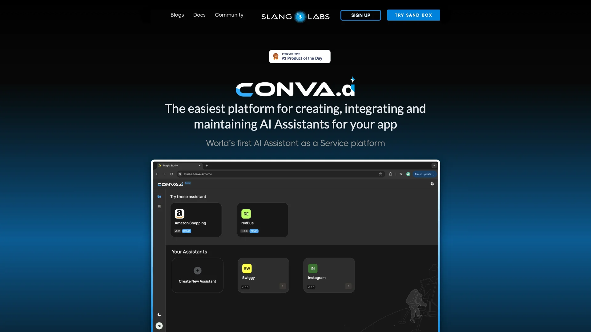 Conva.AI 项目主页截图