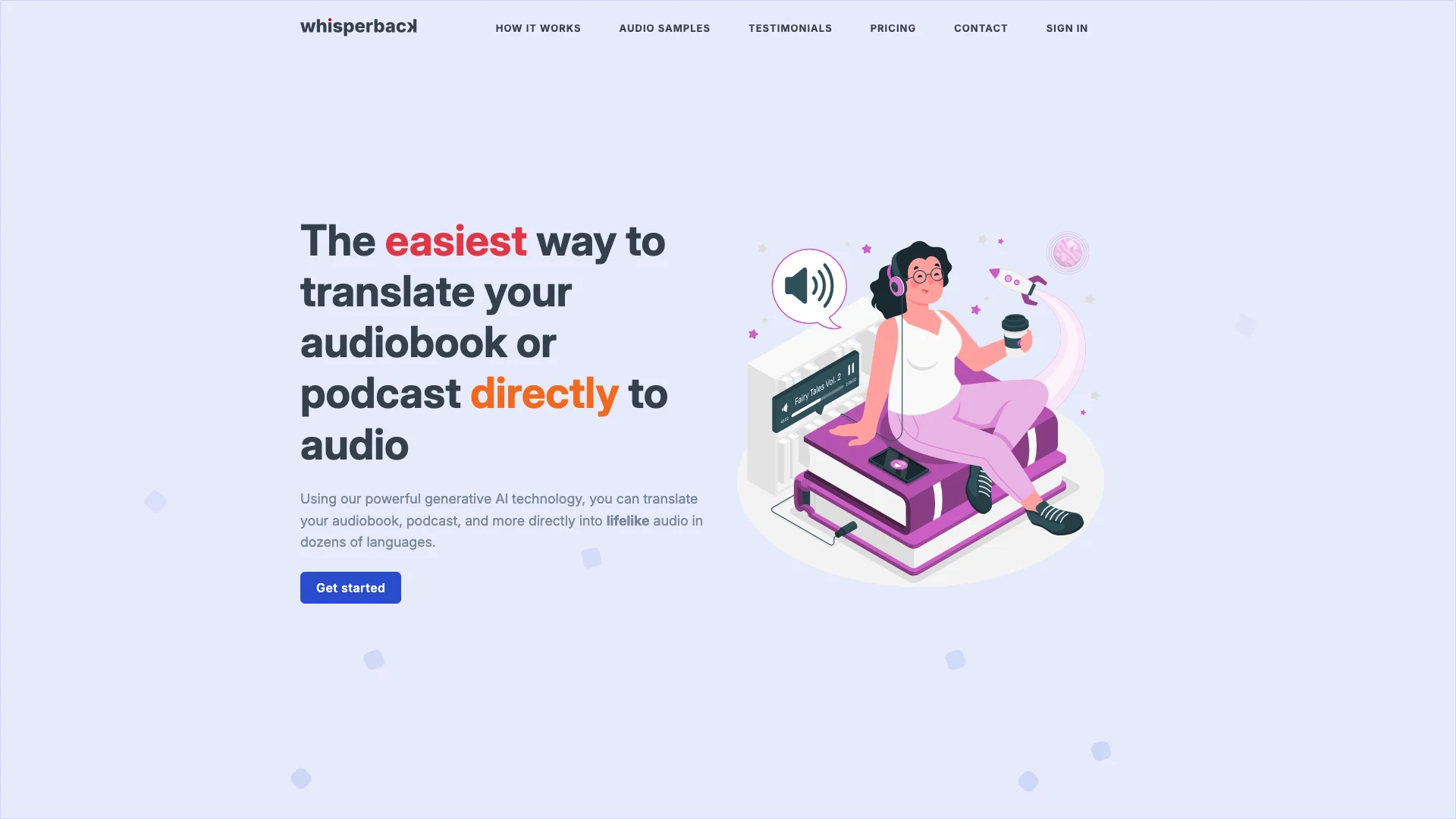 Whisperback 项目主页截图