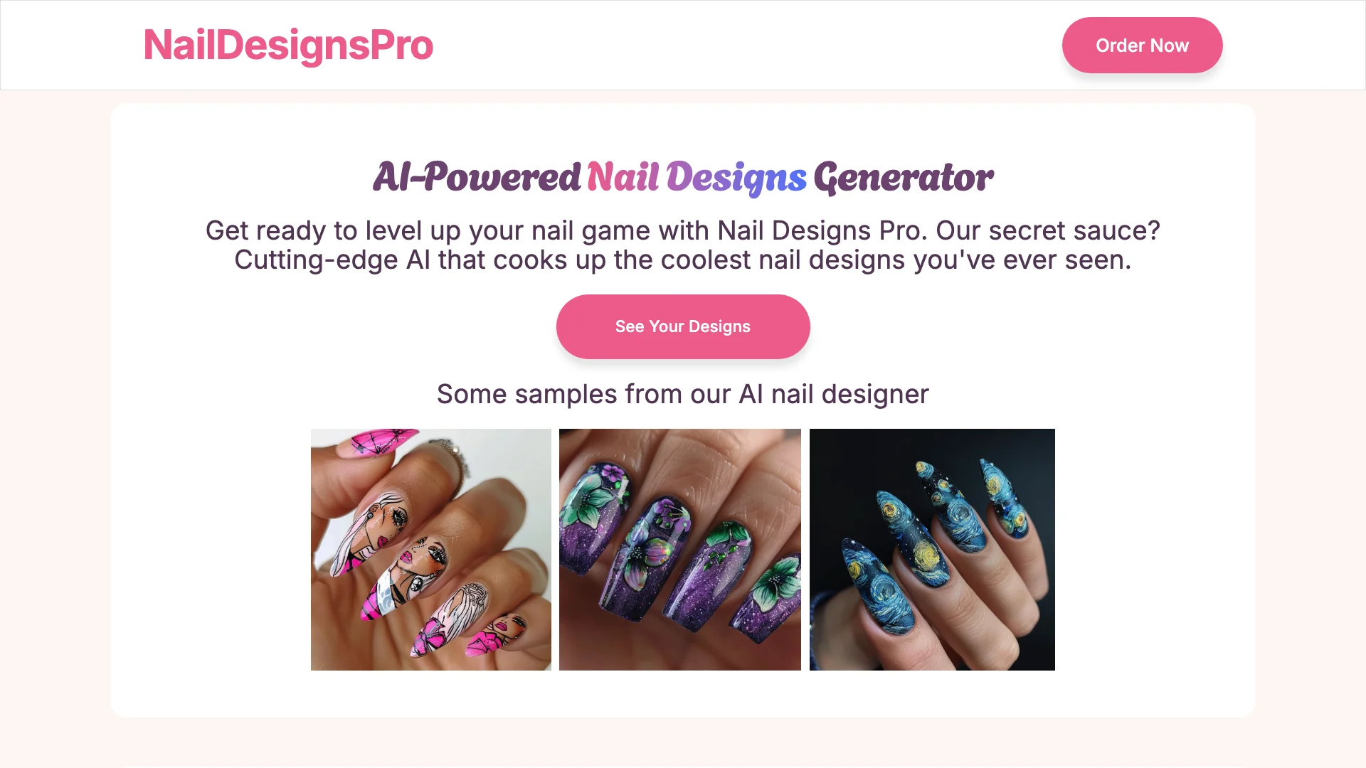 Nail Designs Pro 主页截图