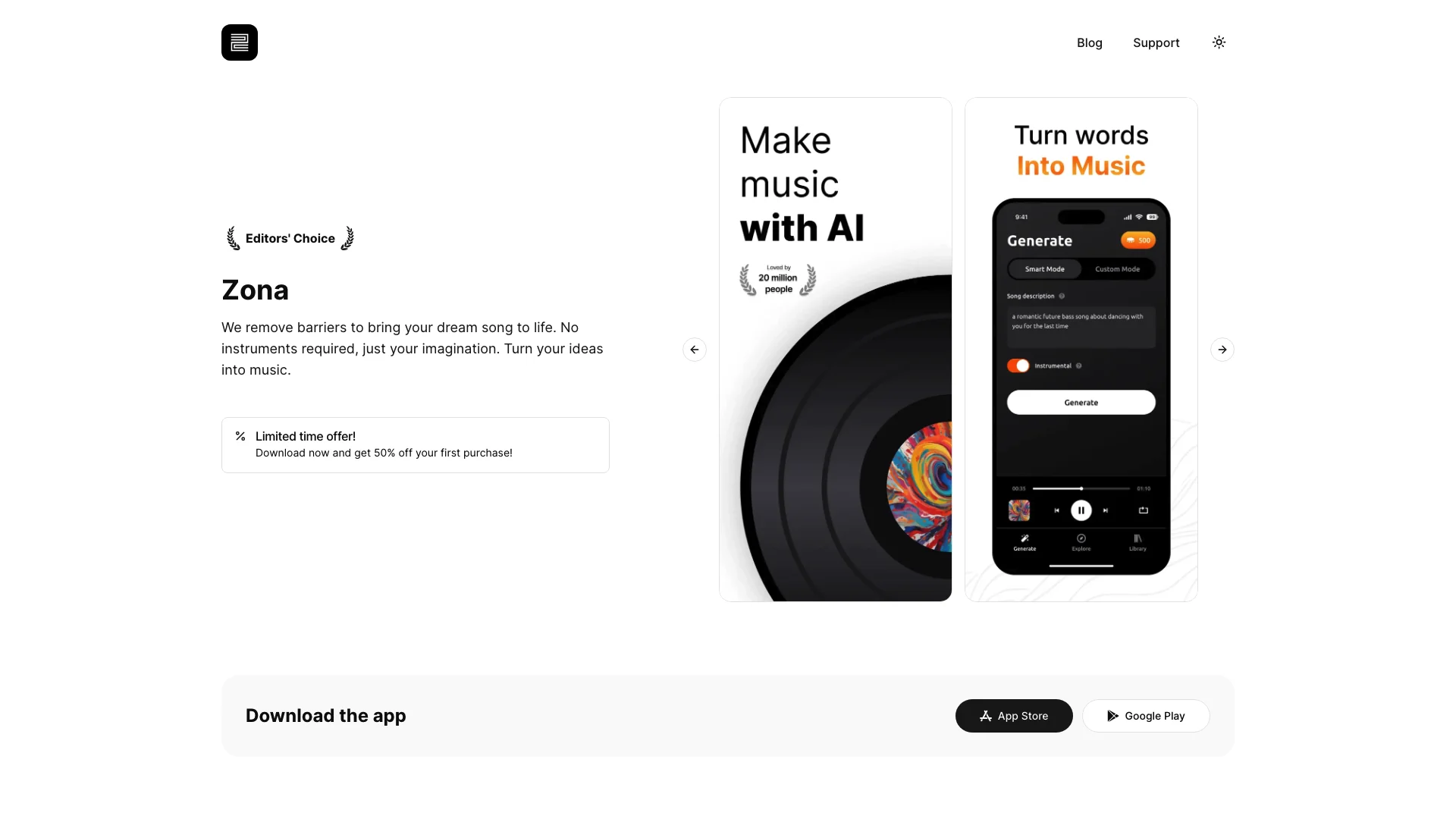 Zona AI Song & Music Generator